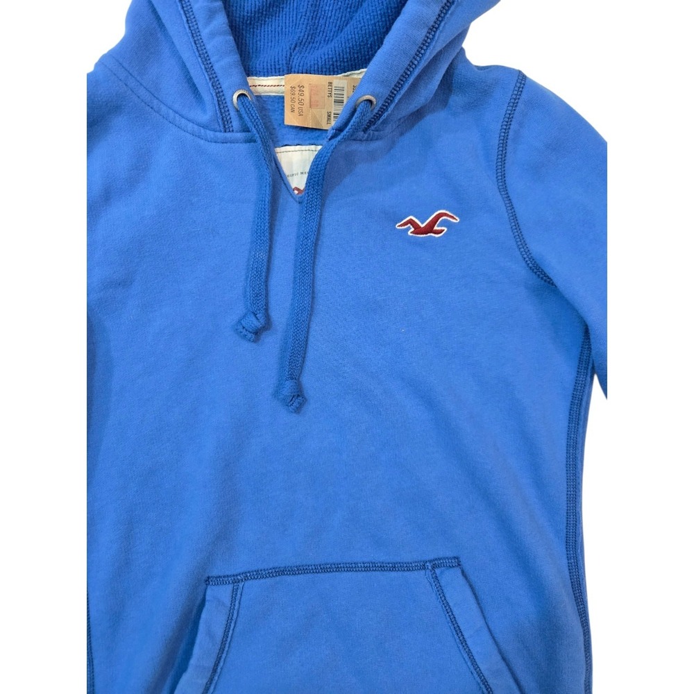 Hollister Co Women's Teen Zip Hoodie Size Small Logo Classic Teal Preppy Icon - Picture 2 of 5